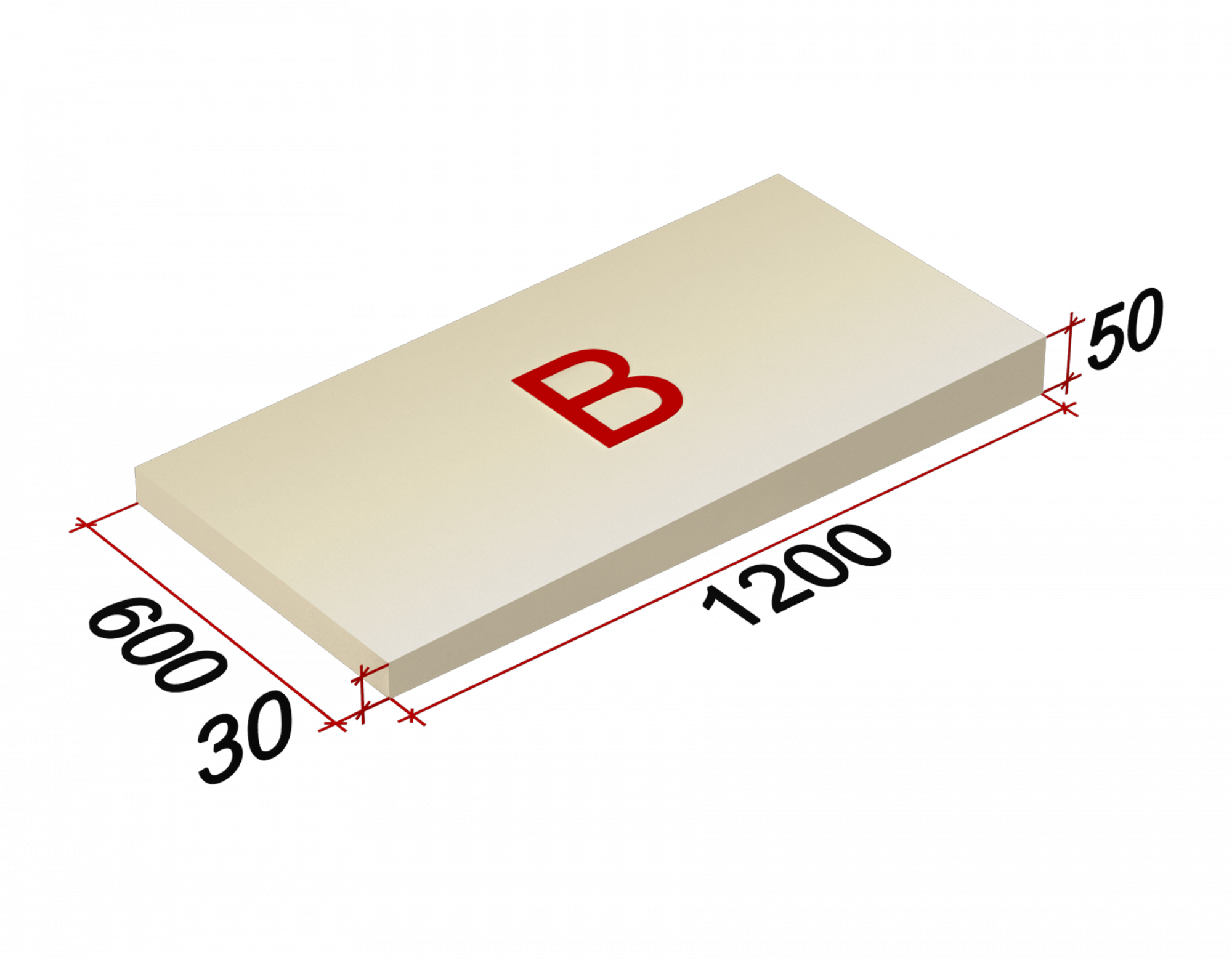 LOGICPIR Slope-1,7% (B) СХ/СХ 1200х600х30-50 (упак 14 плит 10,0799